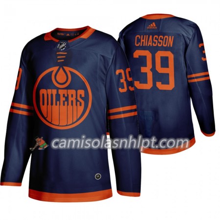Camisola Edmonton Oilers Alex Chiasson 39 Adidas 2019-2020 Azul Authentic - Homem